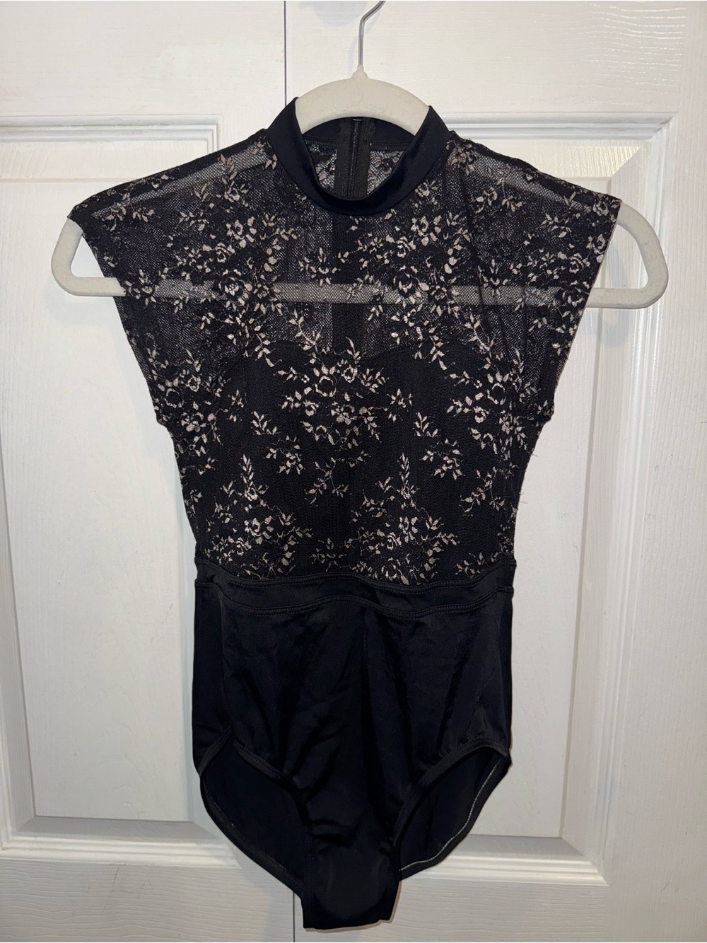 Black Lace High-Neck Women’s Bodysuit